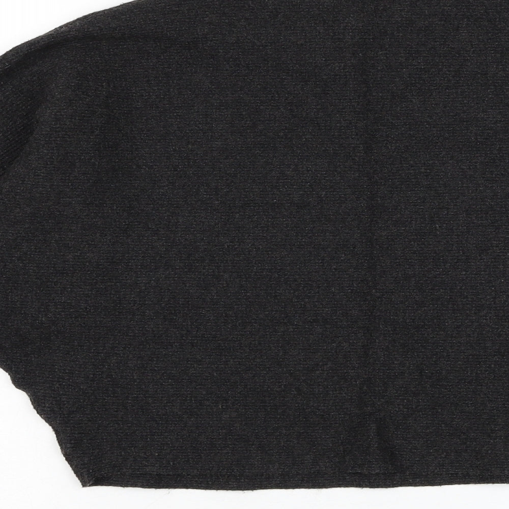 Apricot Womens Grey Mock Neck  Viscose Pullover Jumper Size 12