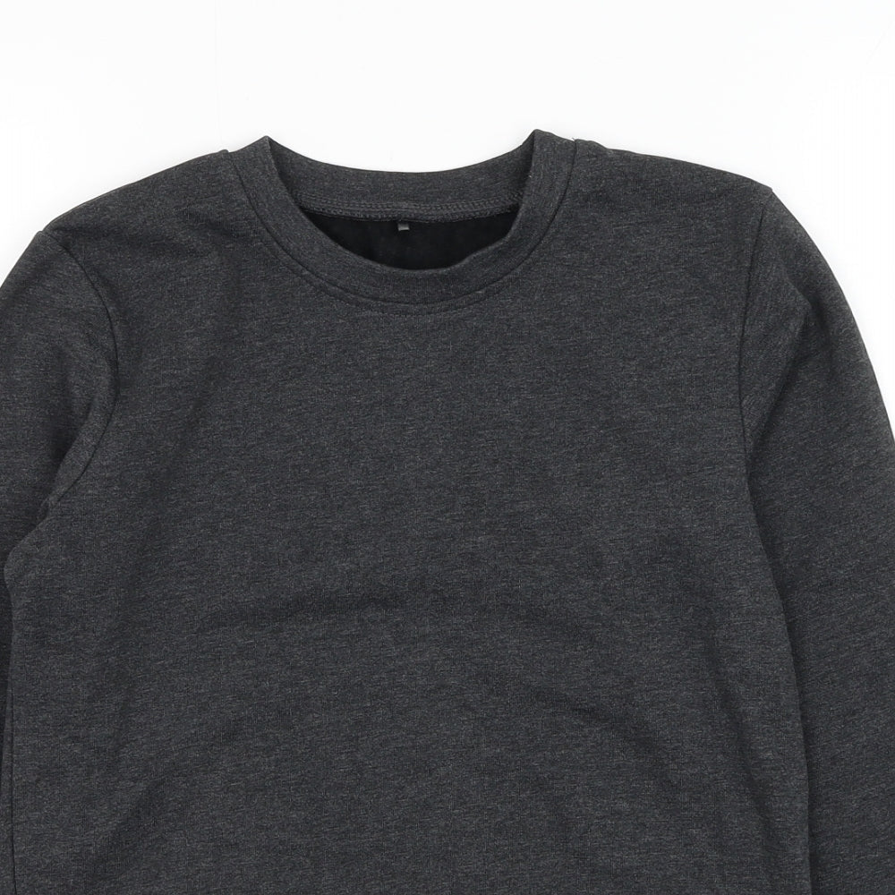 George Boys Grey  Cotton Pullover Sweatshirt Size 7-8 Years  Pullover