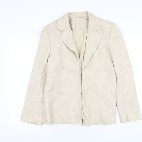 EWM Womens Beige   Jacket Blazer Size 12