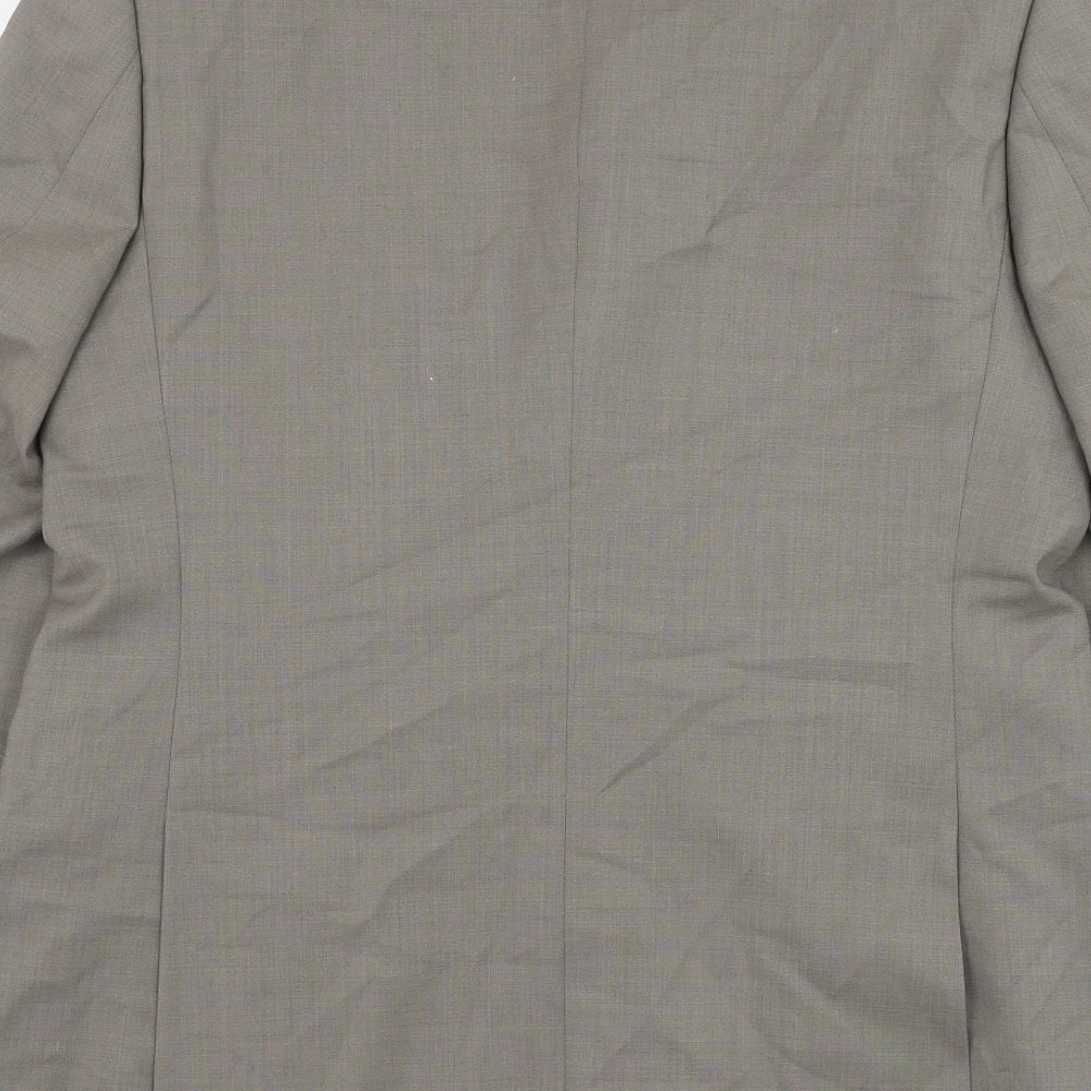 Burton Mens Grey  Viscose Jacket Suit Jacket Size 40