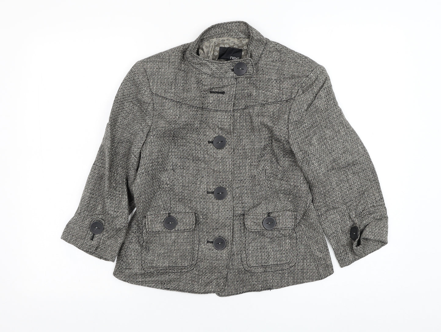 NEXT Womens Grey   Jacket Blazer Size 12  Button