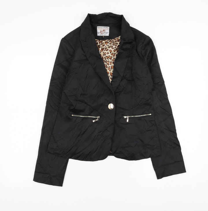 PARISIAN SIGNATURE Womens Black   Jacket Blazer Size 12  Button