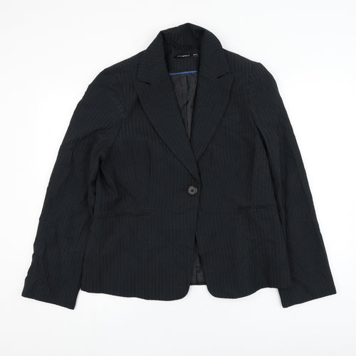 Atmosphere Womens Blue Striped  Jacket Blazer Size 16  Button