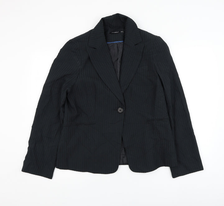 Atmosphere Womens Blue Striped Jacket Blazer Size 16 Button