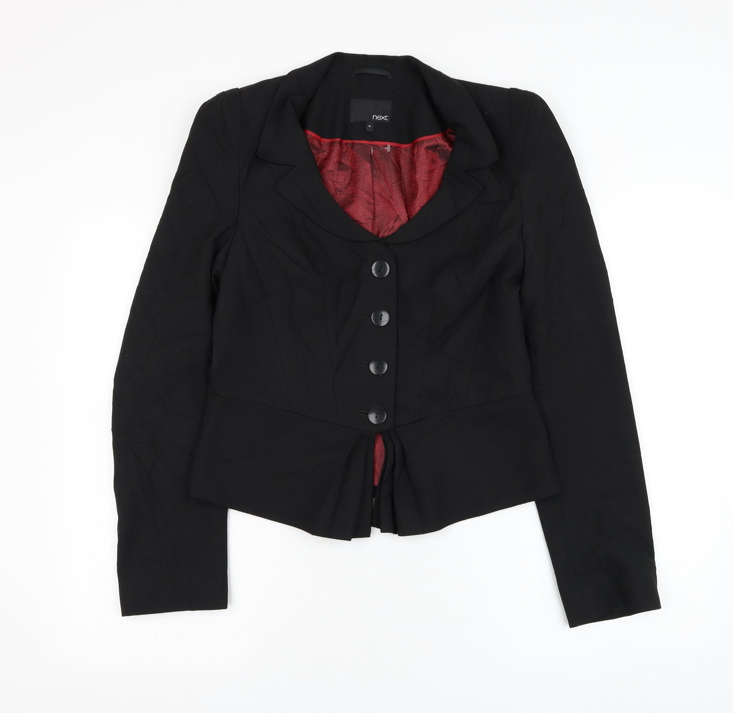 NEXT Womens Black   Jacket Blazer Size 12  Button