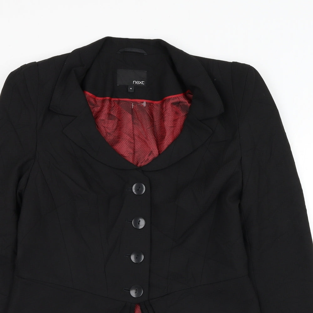 NEXT Womens Black   Jacket Blazer Size 12  Button