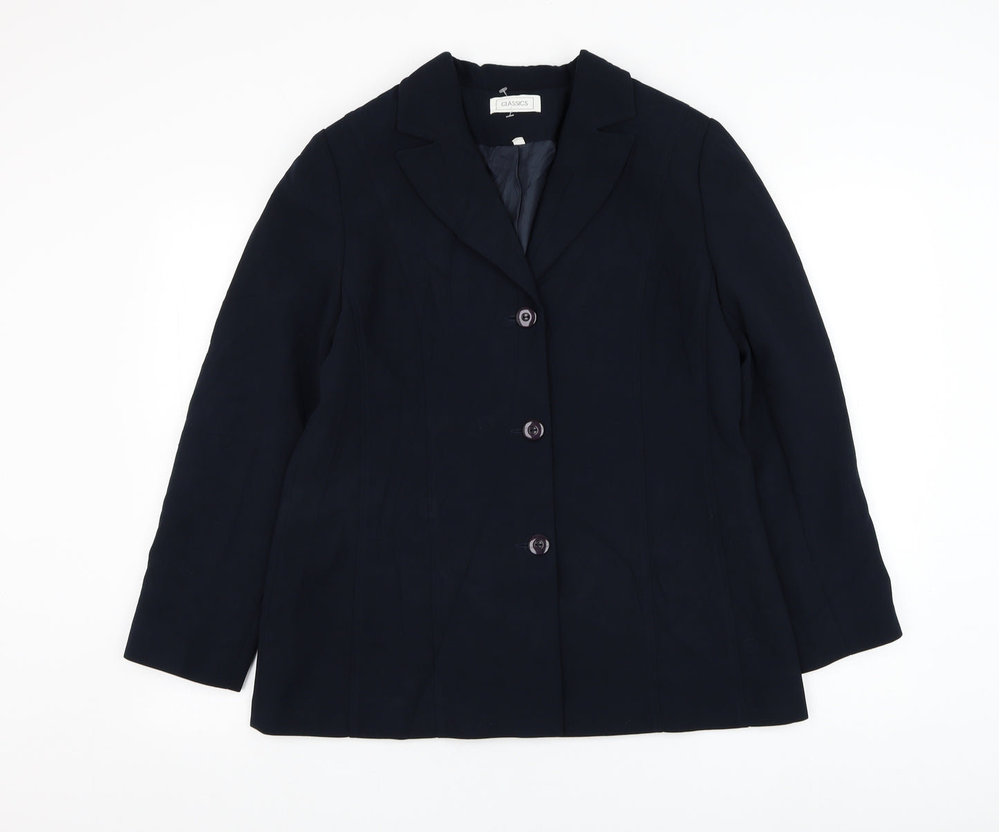Classics Womens Blue   Jacket Blazer Size 16  Button