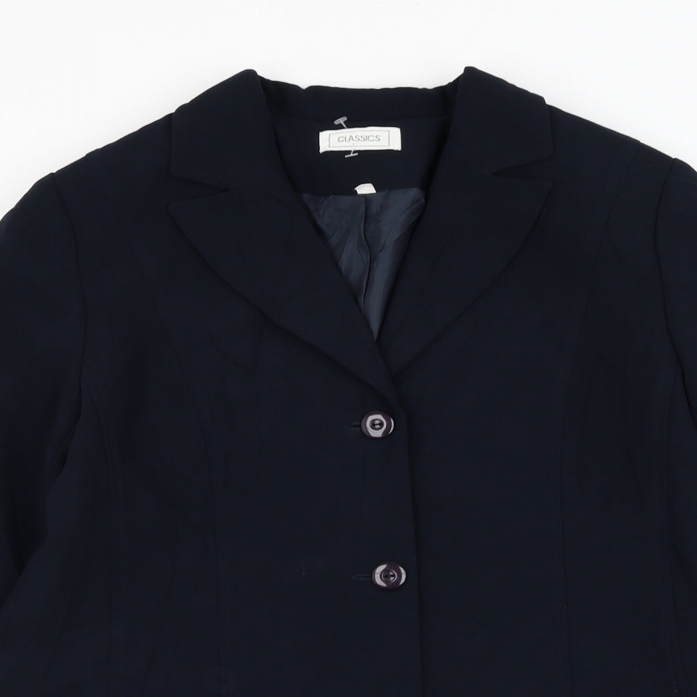Classics Womens Blue   Jacket Blazer Size 16  Button
