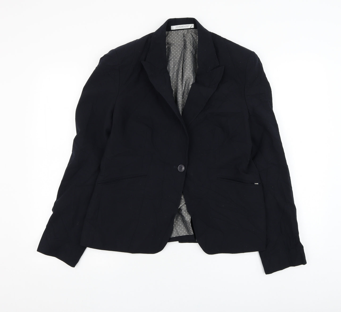 Cadenza Womens Blue   Jacket Blazer Size 14  Button