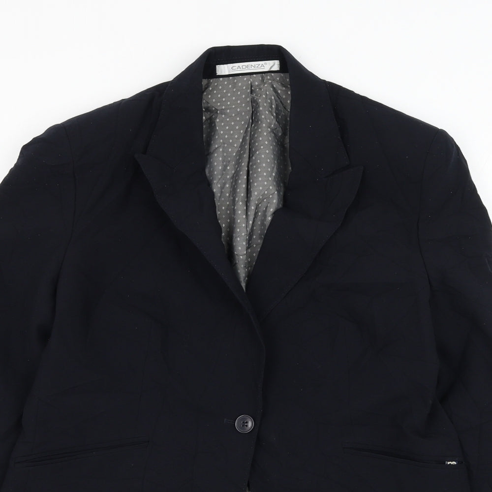 Cadenza Womens Blue   Jacket Blazer Size 14  Button