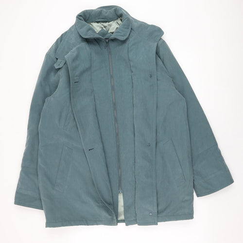 BHS Womens Blue   Parka Coat Size 16  Zip