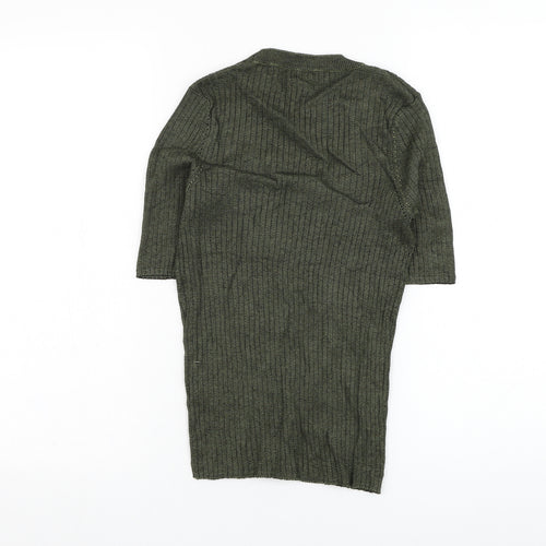 River Island Womens Green Round Neck  Viscose Pullover Jumper Size 10