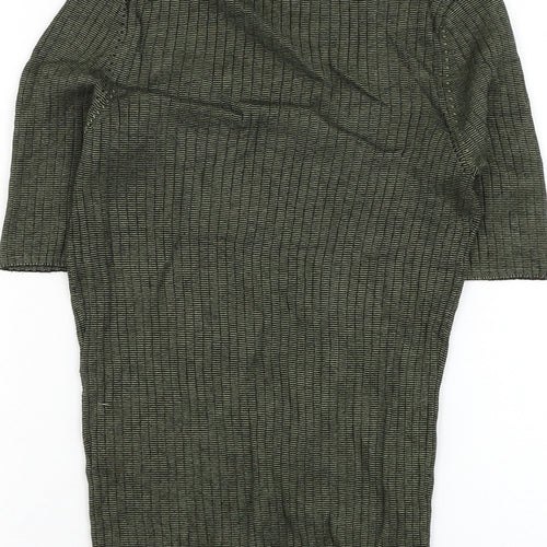 River Island Womens Green Round Neck  Viscose Pullover Jumper Size 10