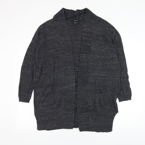 Atmosphere Womens Grey Square Neck  Cotton Cardigan Jumper Size 8