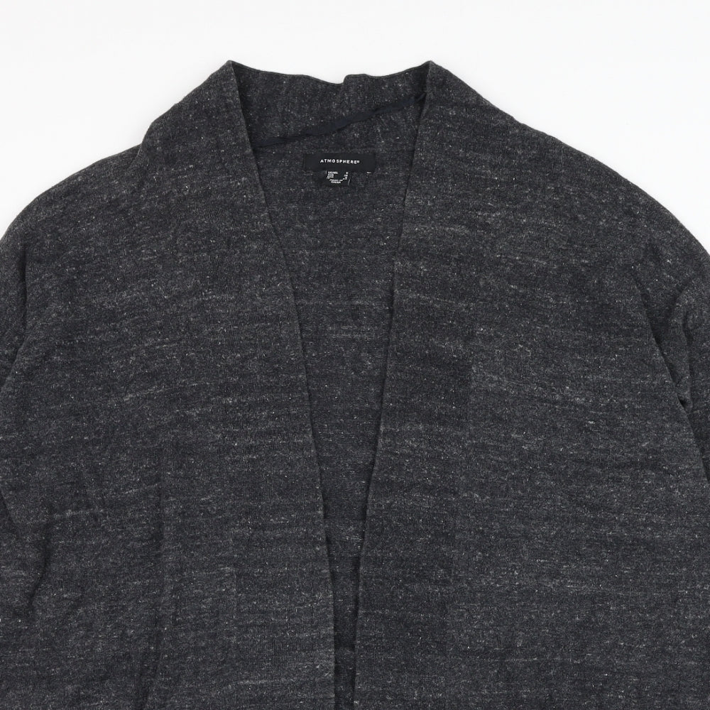 Atmosphere Womens Grey Square Neck  Cotton Cardigan Jumper Size 8