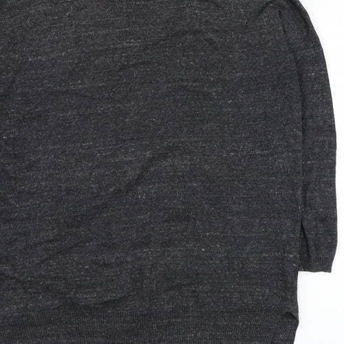 Atmosphere Womens Grey Square Neck  Cotton Cardigan Jumper Size 8
