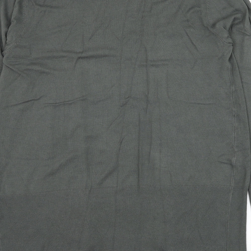 Primark Womens Green Square Neck  Viscose Cape Jumper Size 12
