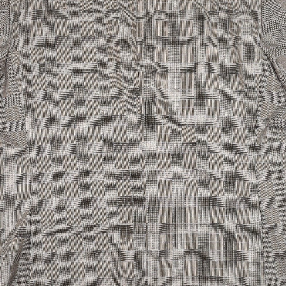 Cerruti Mens Brown Check Wool Jacket Suit Jacket Size 46