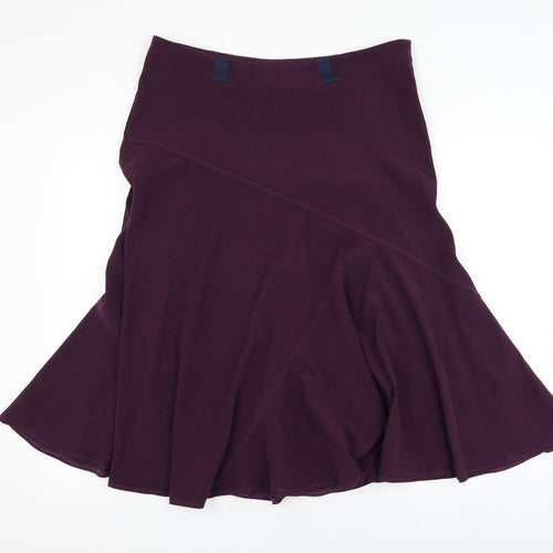 Berkertex Womens Purple  Polyester Skater Skirt Size 14   Zip
