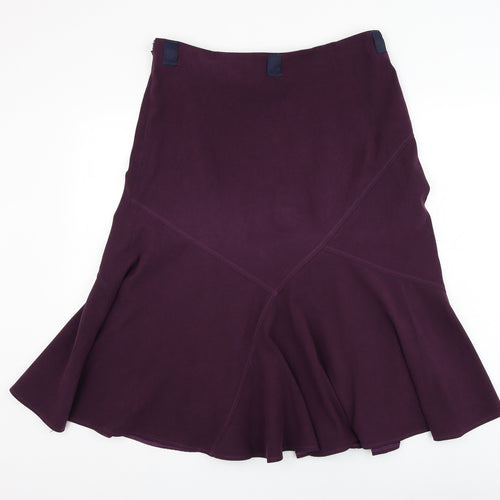 Berkertex Womens Purple  Polyester Skater Skirt Size 14   Zip