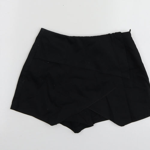 Suiteblanco Womens Black  Cotton Cut-Off Shorts Size 6  Regular