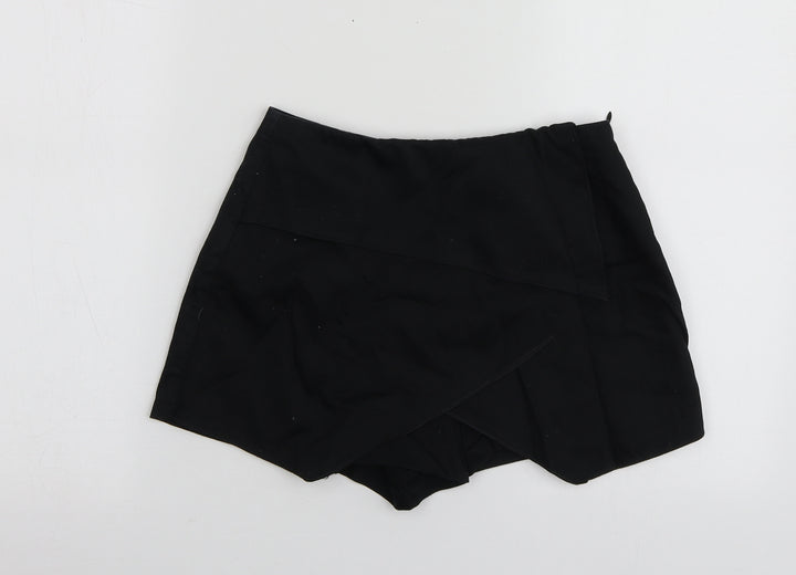 Suiteblanco Womens Black  Cotton Cut-Off Shorts Size 6  Regular