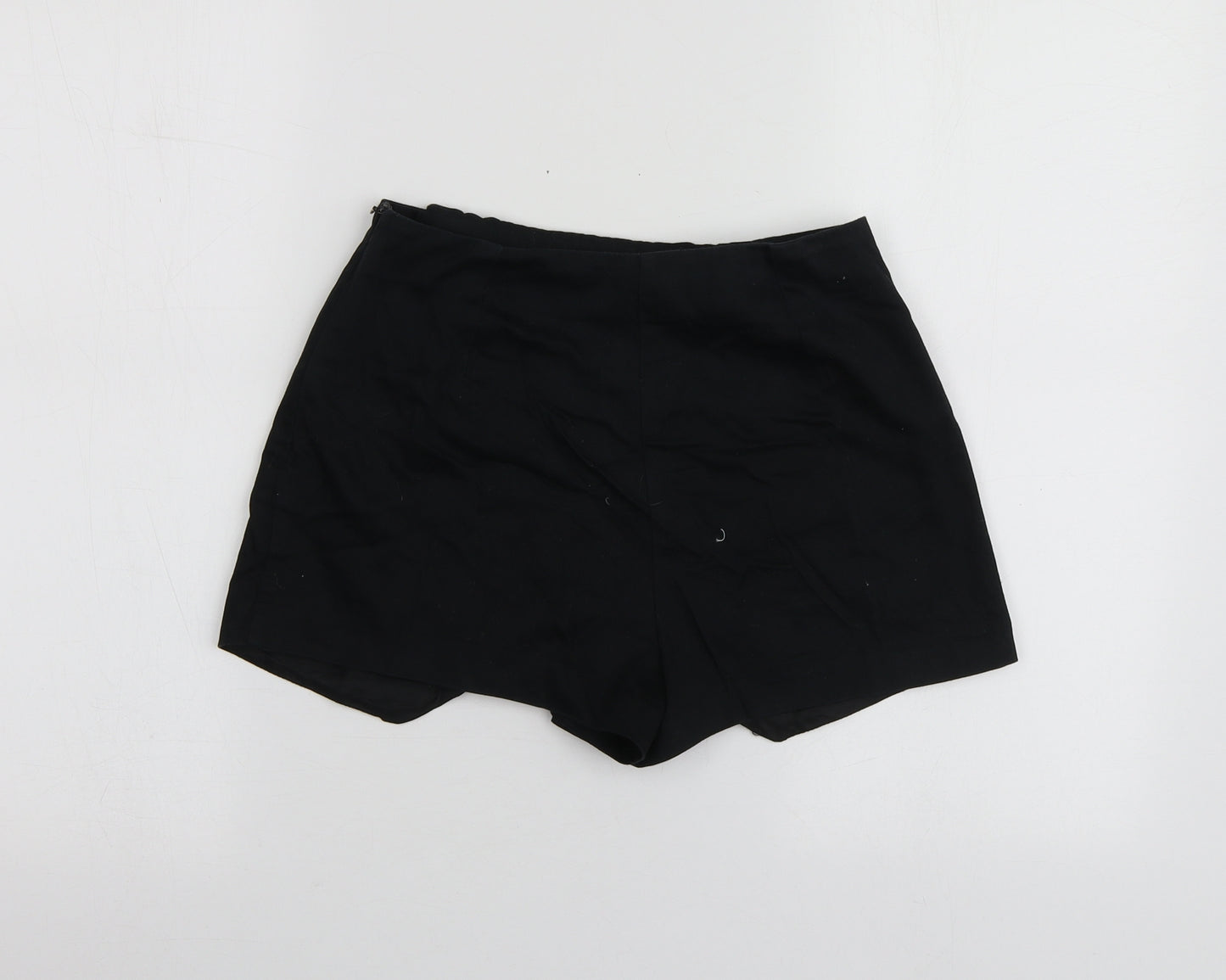 Suiteblanco Womens Black  Cotton Cut-Off Shorts Size 6  Regular