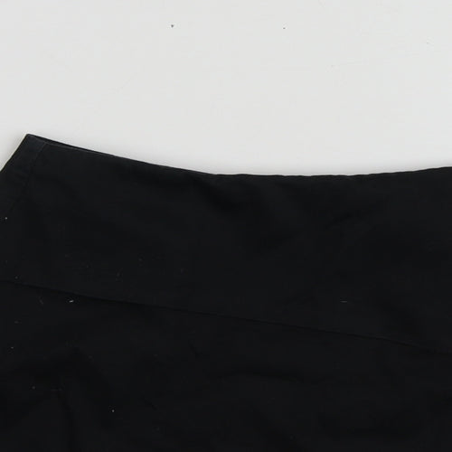 Suiteblanco Womens Black  Cotton Cut-Off Shorts Size 6  Regular