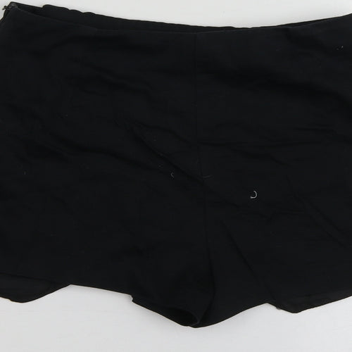 Suiteblanco Womens Black  Cotton Cut-Off Shorts Size 6  Regular