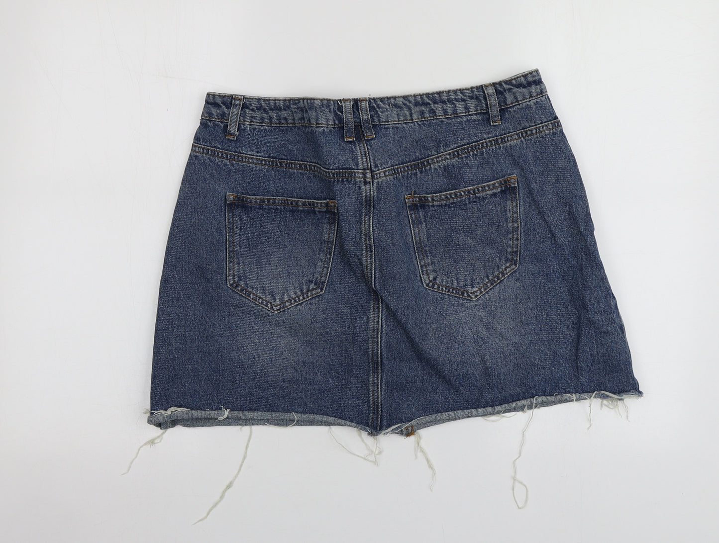 Denim.Co Womens Blue  Cotton Mini Skirt Size 16