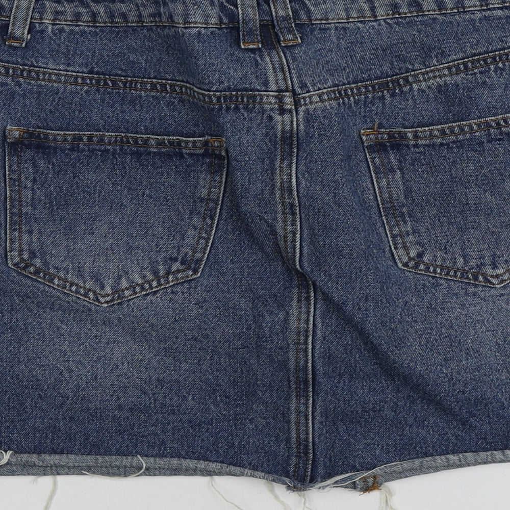 Denim.Co Womens Blue  Cotton Mini Skirt Size 16