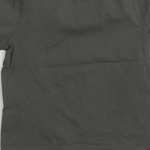 George Boys Green Geometric Cotton Pullover T-Shirt Size 2-3 Years Round Neck