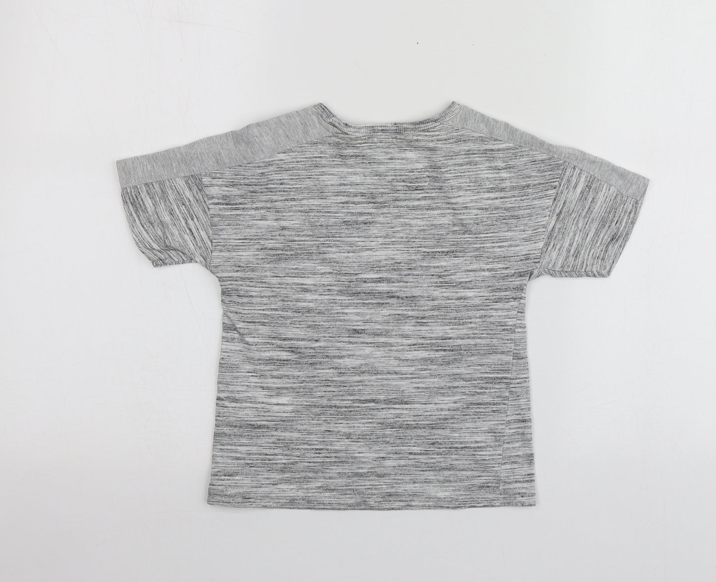George Boys Grey Geometric Cotton Basic T-Shirt Size 2-3 Years Round Neck