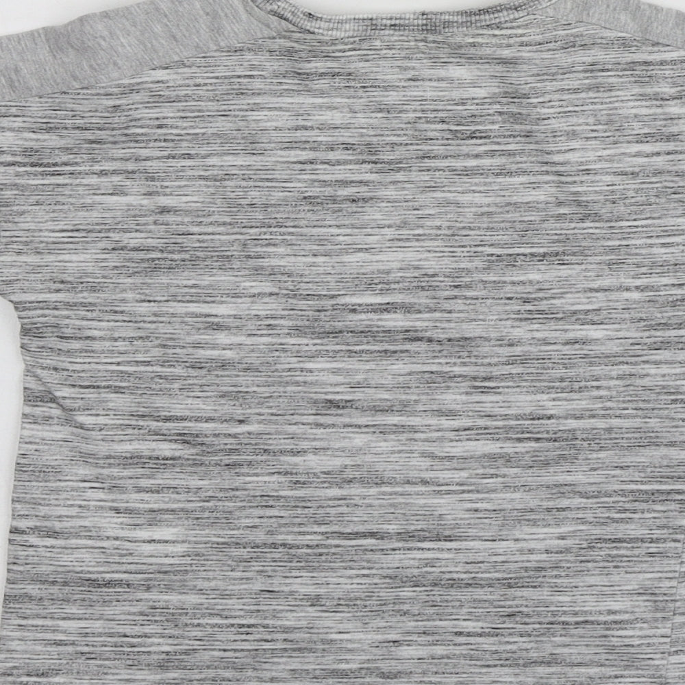 George Boys Grey Geometric Cotton Basic T-Shirt Size 2-3 Years Round Neck