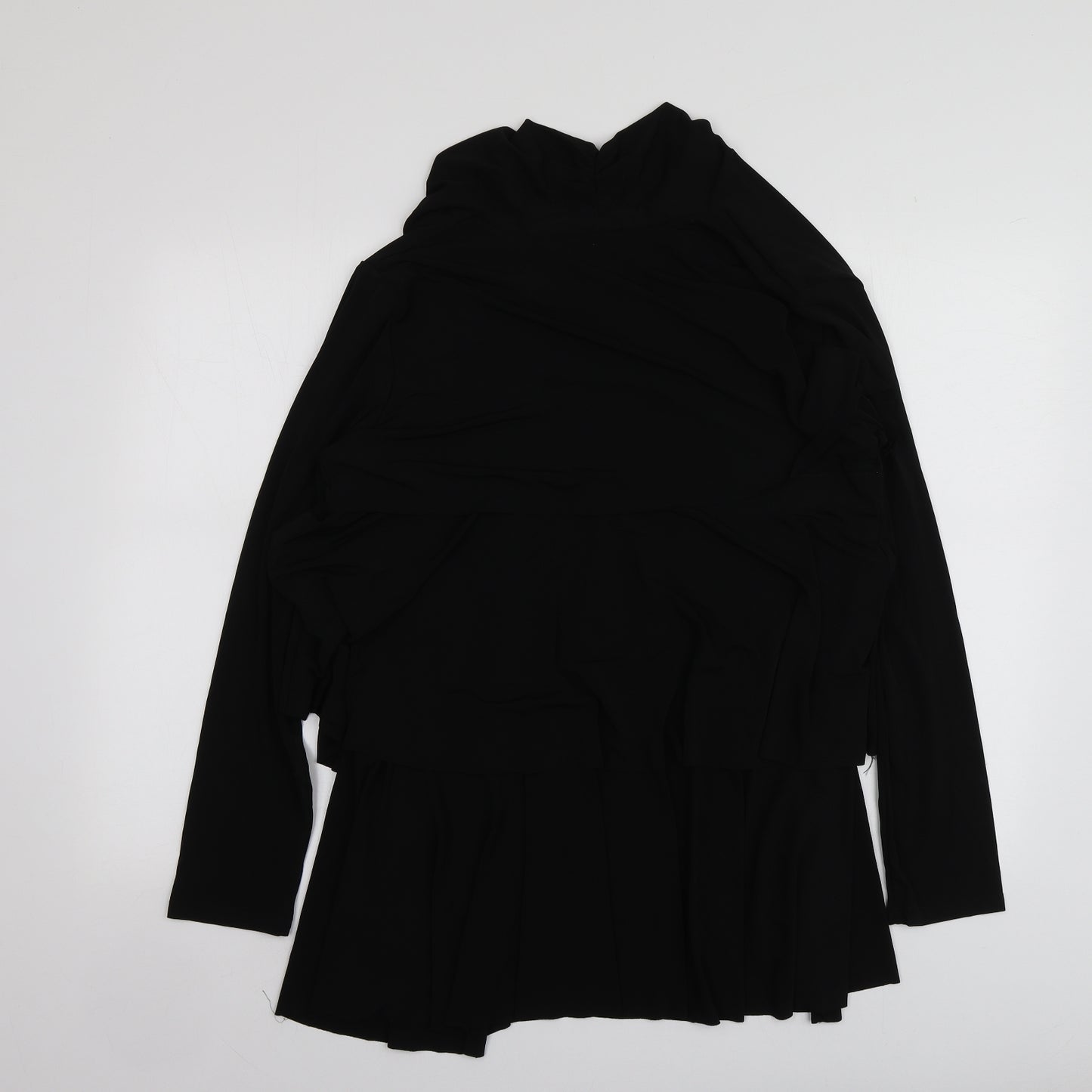 Michele Hope Womens Black  Polyester Kimono Blouse Size 10 V-Neck