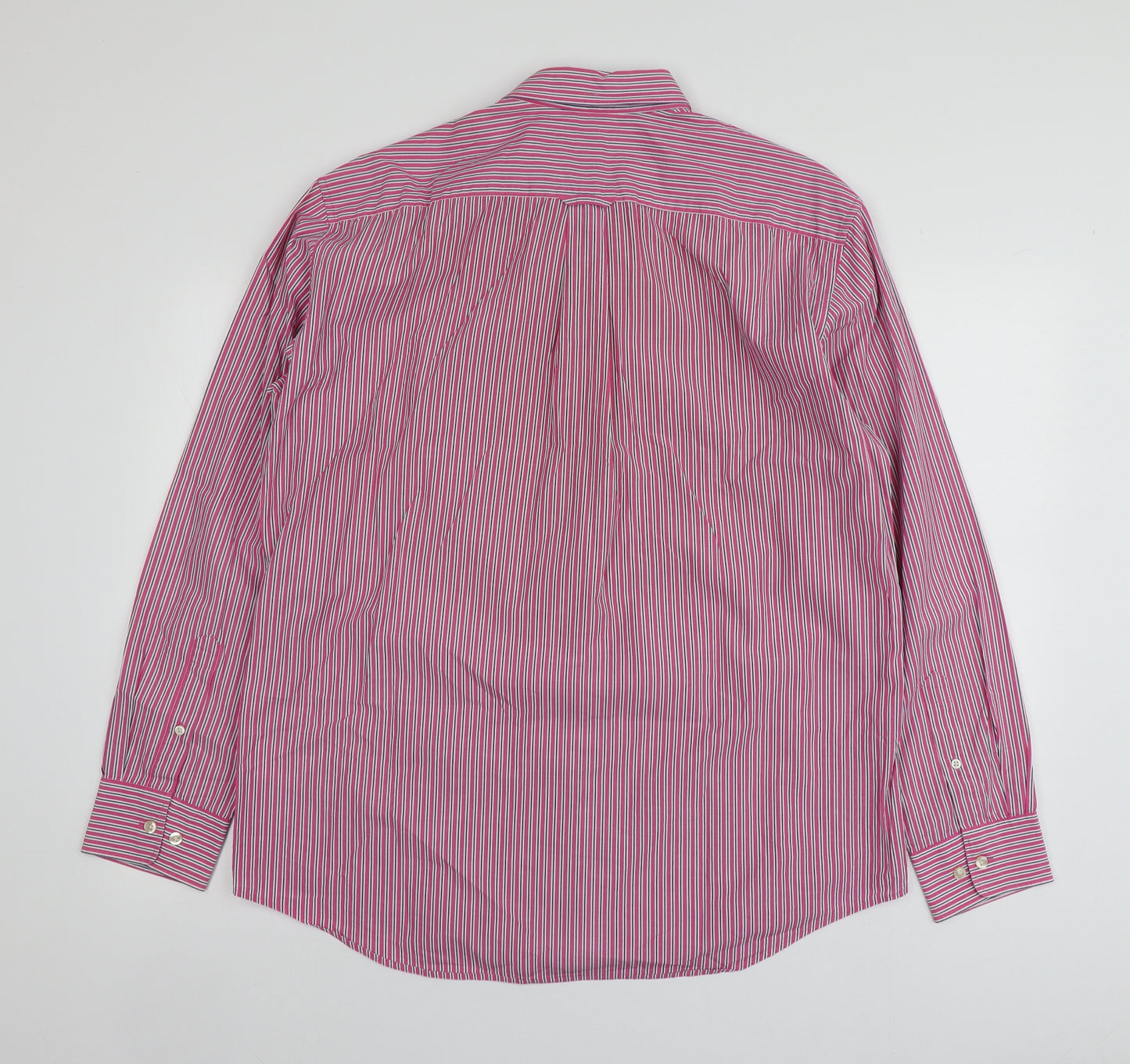 GANT Mens Pink Striped Cotton  Button-Up Size XL Collared