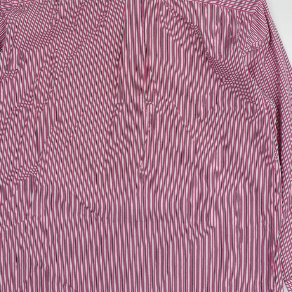 GANT Mens Pink Striped Cotton  Button-Up Size XL Collared