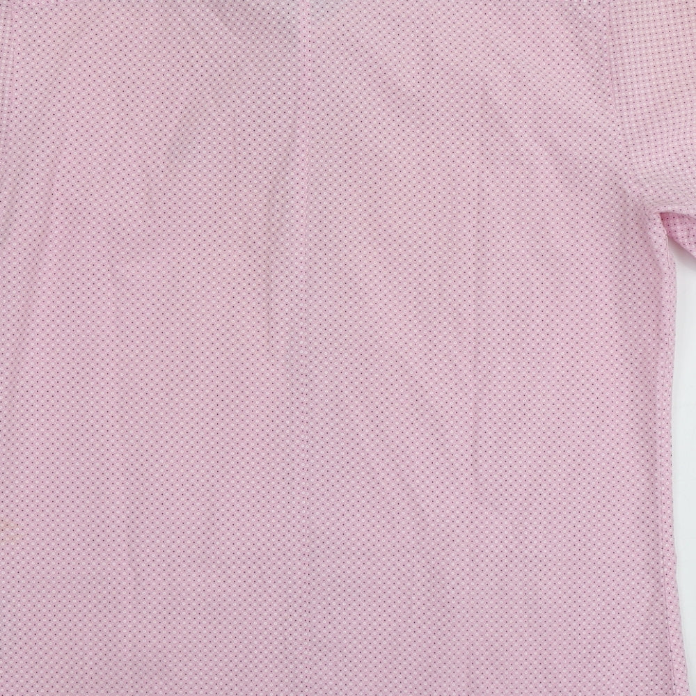 Bewley & Ritch Mens Pink Geometric Cotton  Button-Up Size 2XL Collared