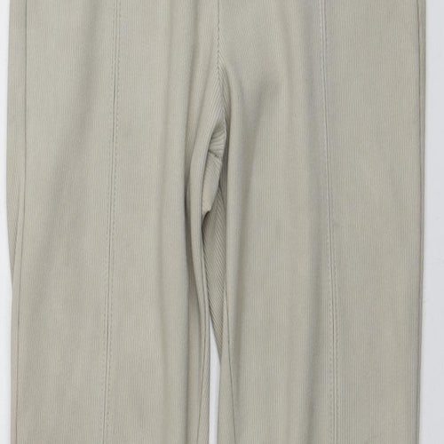 Stradivarius Womens Beige  Polyester Trousers  Size S L32 in Regular