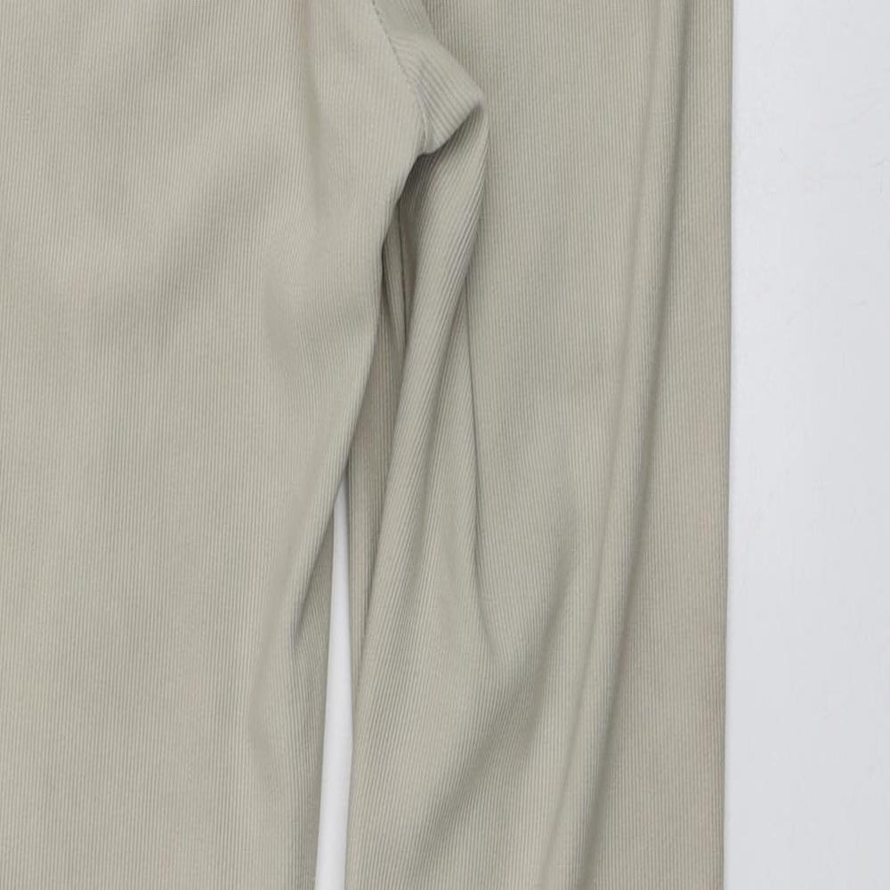 Stradivarius Womens Beige  Polyester Trousers  Size S L32 in Regular