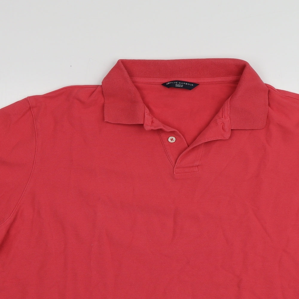 Blue Harbour Mens Pink  Cotton  Polo Size XL Collared