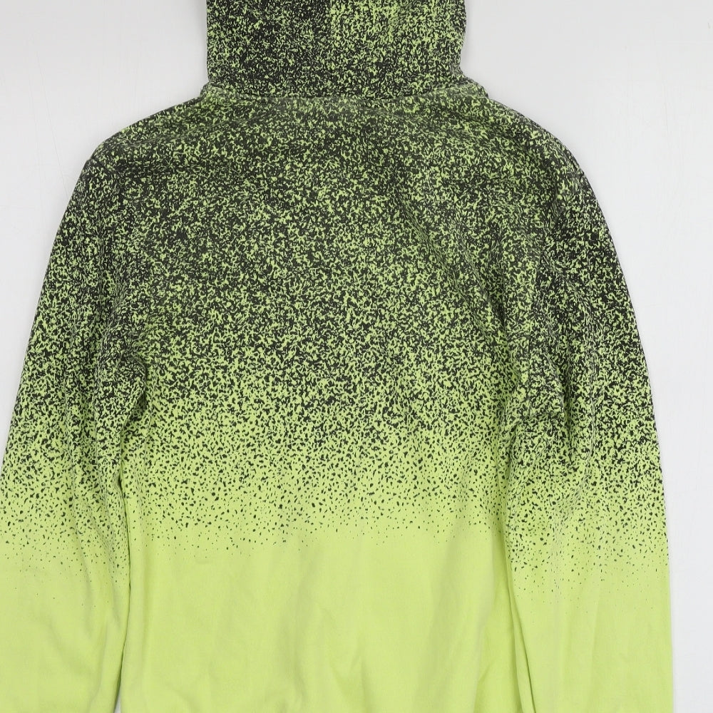 H&M Boys Yellow Geometric Cotton Pullover Hoodie Size 12-13 Years