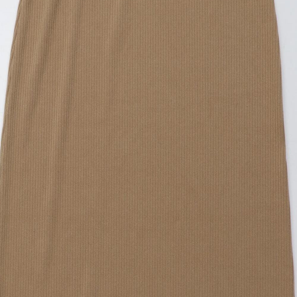 SheIn Womens Beige  Polyester A-Line Skirt Size M