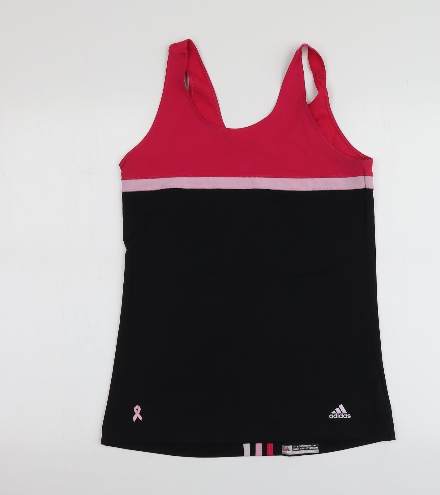 adidas Womens Pink  Polyester Basic Polo Size 12 Round Neck