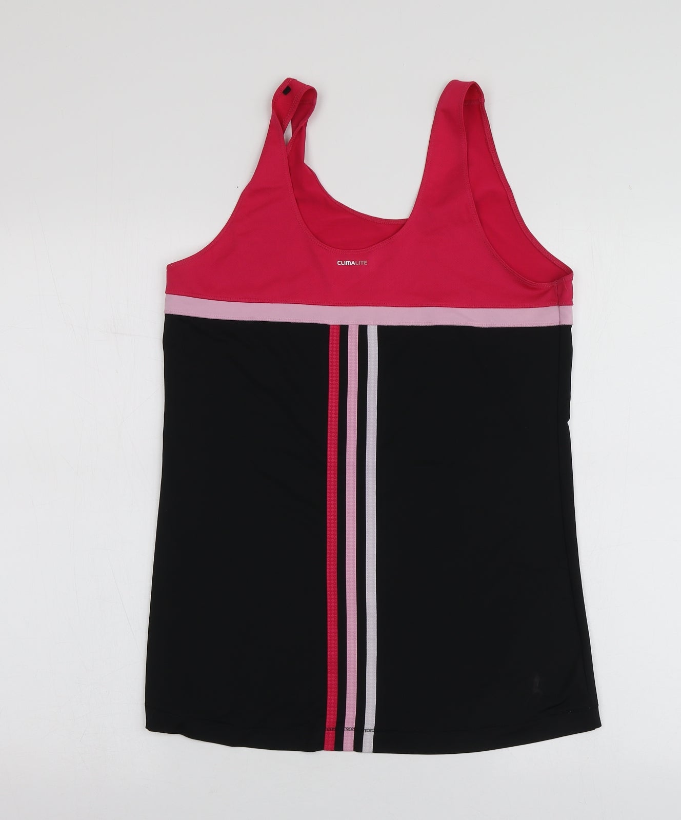 adidas Womens Pink  Polyester Basic Polo Size 12 Round Neck