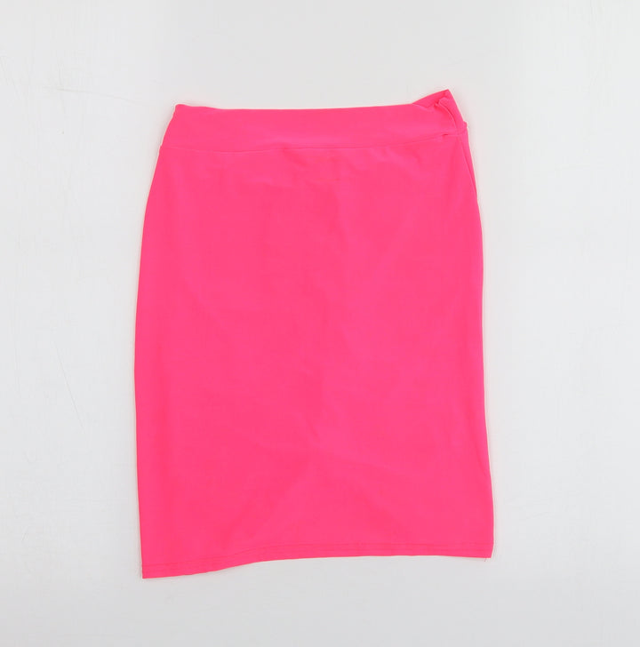 PRETTYLITTLETHING Womens Pink Polyester Mini Skirt Size 6