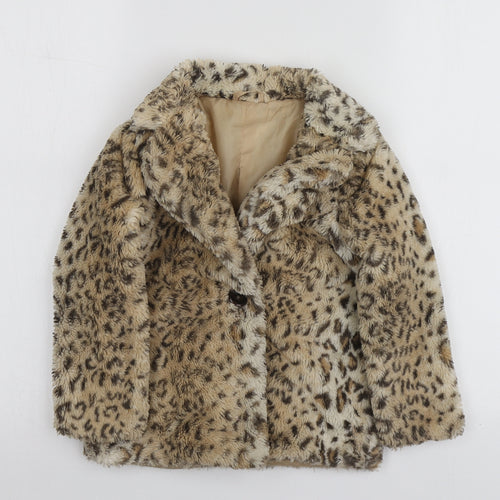 Dunnes Stores Girls Beige Animal Print  Jacket  Size 6 Years