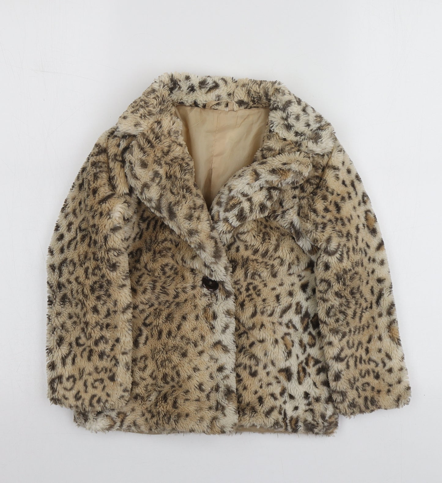 Dunnes Stores Girls Beige Animal Print  Jacket  Size 6 Years
