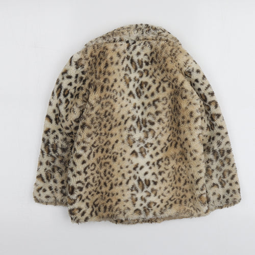 Dunnes Stores Girls Beige Animal Print  Jacket  Size 6 Years