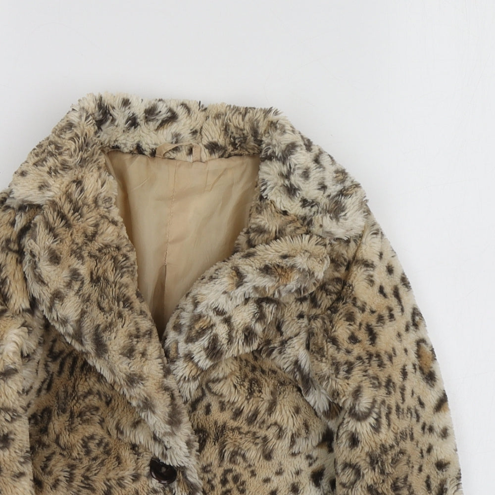 Dunnes Stores Girls Beige Animal Print  Jacket  Size 6 Years